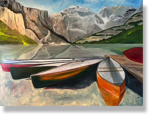 Canadian Rockies Canoes, Acrylic